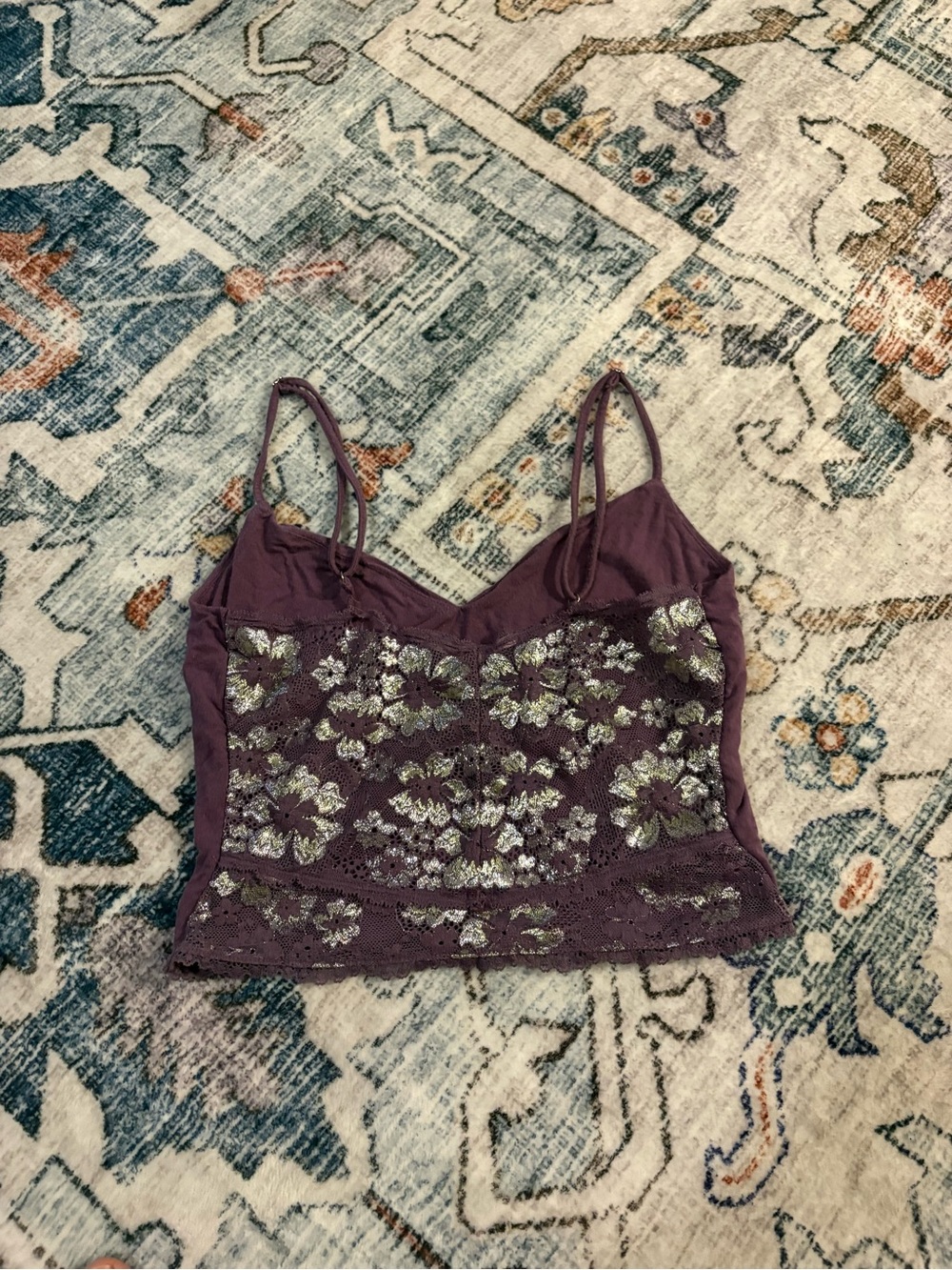 Lace Cropped Modal Sleep Cami Tank Top